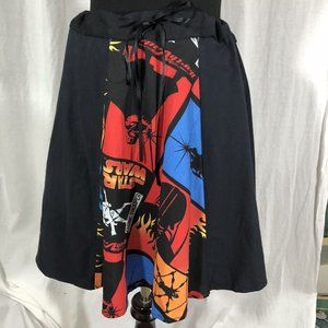 Star Wars Skirt Knee‎ Length Film Panels Drawstring Waist M/L